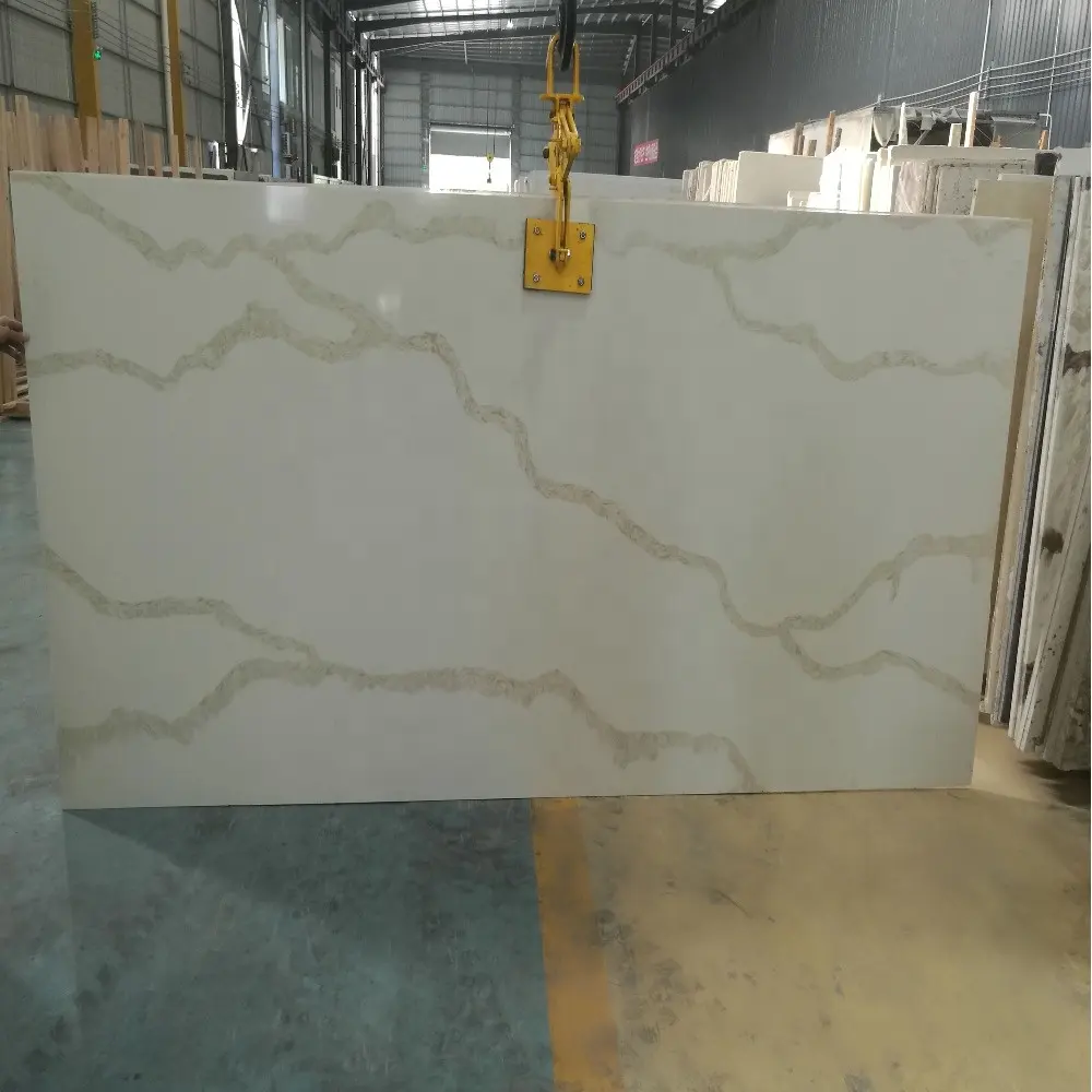 Interno o Esterno Artificiale Calacatta Quarzo Bianco di Piastrelle con Il Prezzo Competitivo