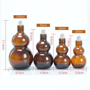 ขวดแก้วสีเหลืองอำพันทรงน้ำเต้าขนาด20มล. 30มล. 50มล. 100มล. - Product Image 5