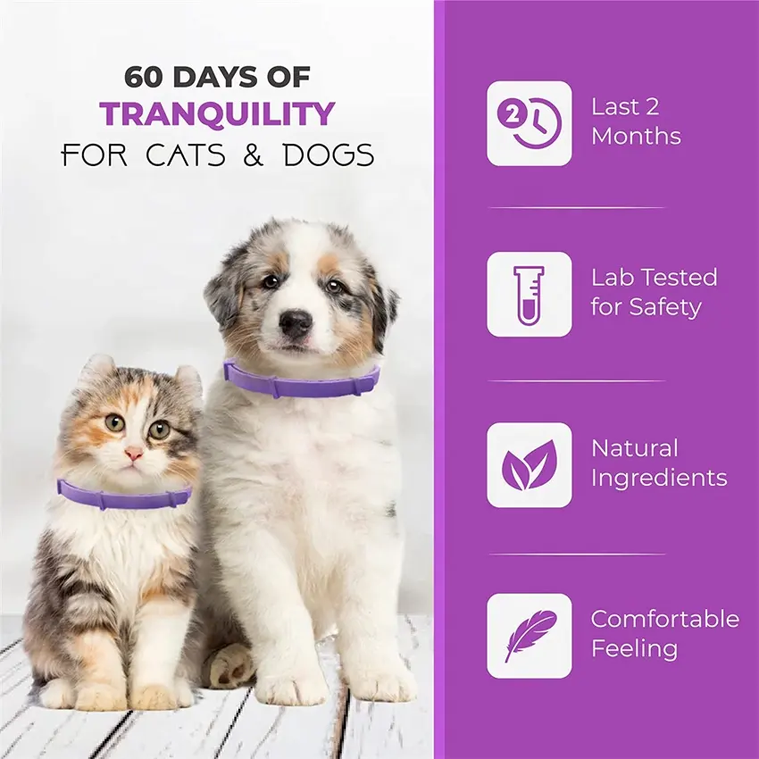 Tendência do novo produto ajustável óleo impermeável calmante collar dog anti-bark control collar para gatos e cães