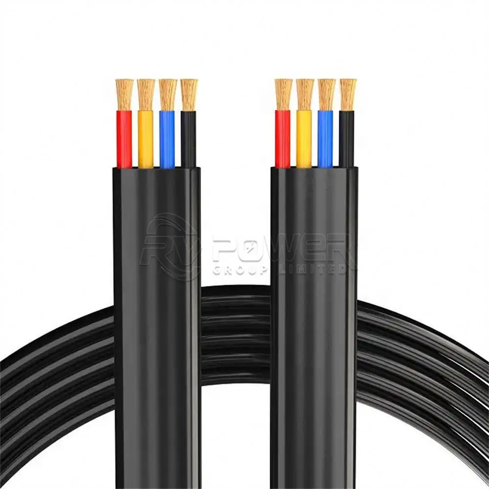 12AWG 14 AWG 플랫 방수 고무 PVC 절연 잠수정 펌프 케이블