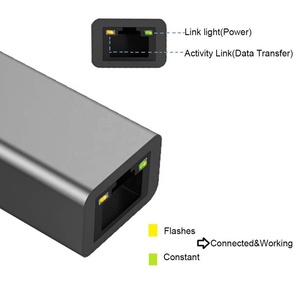 USB-CにEthernet Adapter USBC Thunderbolt 3 GigabitにNetwork RJ45 1000 Mbps LAN Wired Network CardためWindowsとMac OS - Product Image 3