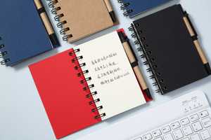Benutzer definierte Günstige Bulk Blank Kraft Notizbuch Notizbuch Mit Stift Und Haft notiz - Product Image 4