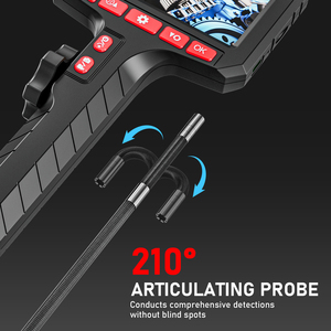 5 inç ekran 2MP IP67 profesyonel onarım aracı endüstriyel incelemek kamera belden 360 direksiyon kanalizasyon borusu boroskop endoskop - Product Image 5