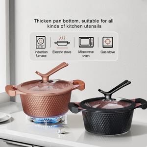 家庭料理用アルミベース15個入りノンスティックキッチン調理器具小型ダイヤモンドコーティングスープパンセット - Product Image 4