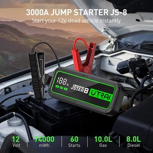 Utrai 12v跳跃启动器电源组3000A峰值电流发光二极管灯跳跃启动装置助推器ODM汽车电池工厂 - Product Image 3
