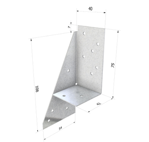 Tay trái tay phải Ba kẹp khung kim loại thép gỗ cho dầm hỗ trợ chùm kẽm góc cho tấm Tường-Tam giác bền - Product Image 3