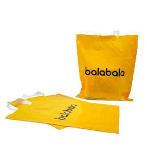 新しいデザインレースパターンプラスチックショッピングダイカットバッグソフトループハンドル付き小売商品ブティック - Product Image 1