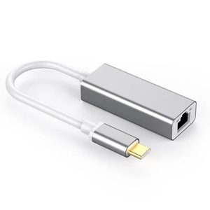 Adaptador Gigabit Ethernet de 1000 Mbps de alta calidad directo de fábrica tipo C RJ45 red LED USBC LAN inalámbrica externa Stock - Product Image 4