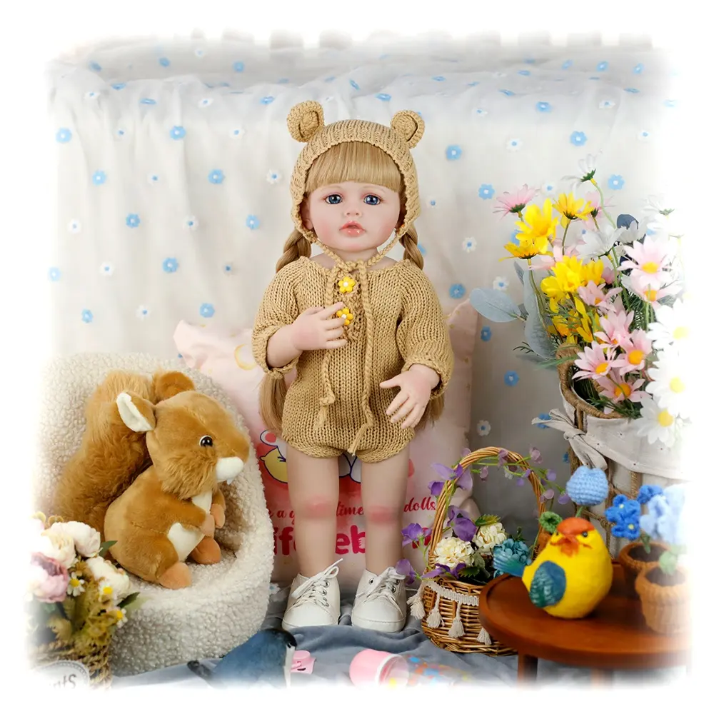 Lifereborn 22 ''réaliste enfant en bas âge fille poupées Silicone doux Reborn bébé poupées à vendre