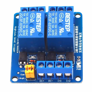 2チャンネルリレーモジュール3.3V 5V 12V 24V高レベルおよび低レベルトリガーデュアルオプトカプラーアイソレーションリレーモジュール - Product Image 4