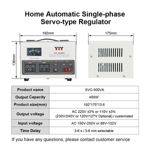 500VA Single-phase <strong>Voltage</strong> Regulator Customized Servo <strong>Voltage</strong> Regulator Device SVC Series <strong>Voltage</strong> Regulator - Product Image 5