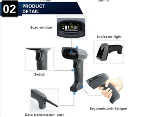 Good Quality Cost-effective High speed 2D <strong>Image</strong> Wired Handheld 1D <strong>QR</strong> <strong>code</strong> barcode scanner - Product Image 3