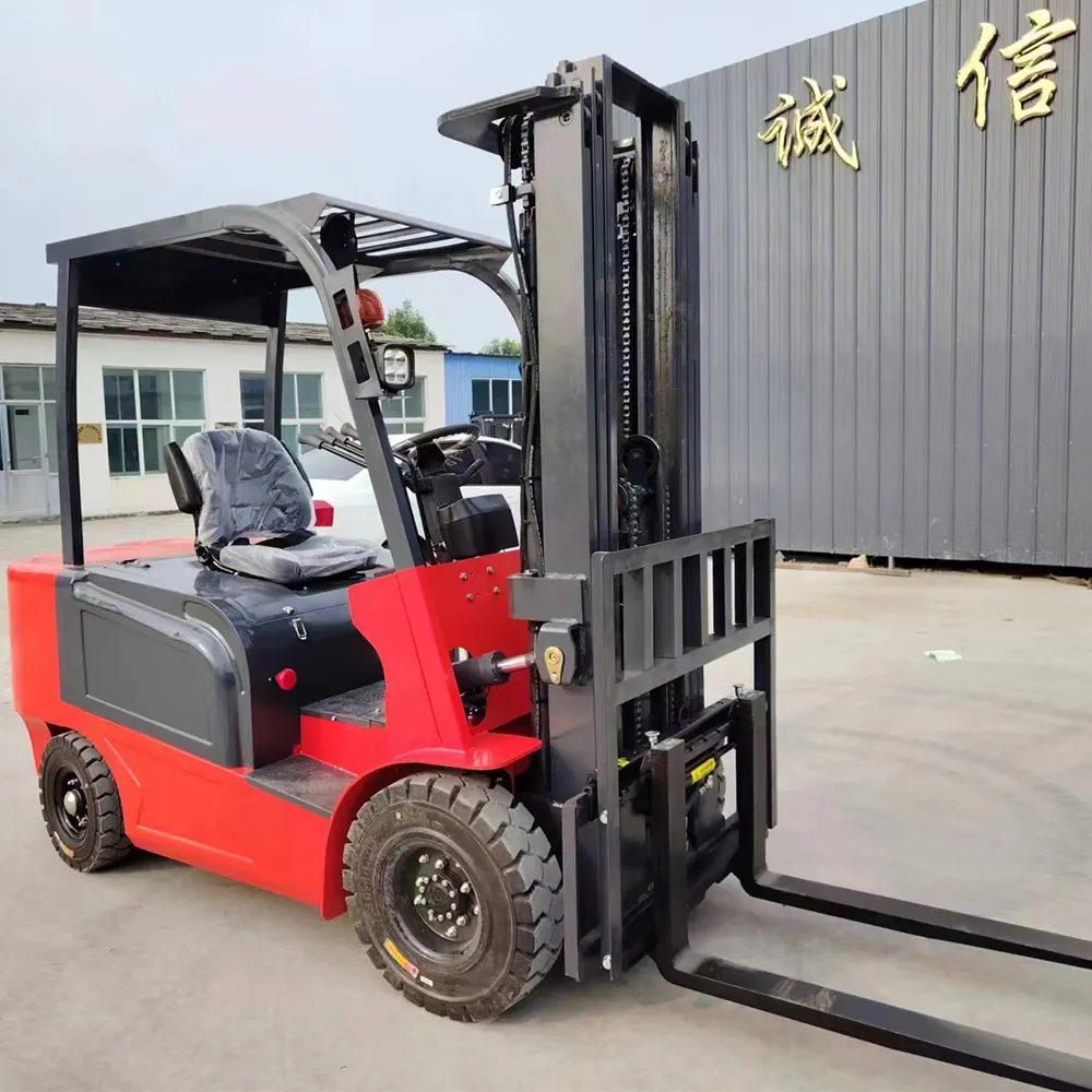 Shandong fabbrica vende carrelli elevatori elettrici 1.5 ton 3 ton 5 ton pneumatico solido carrello elevatore con spostamento laterale