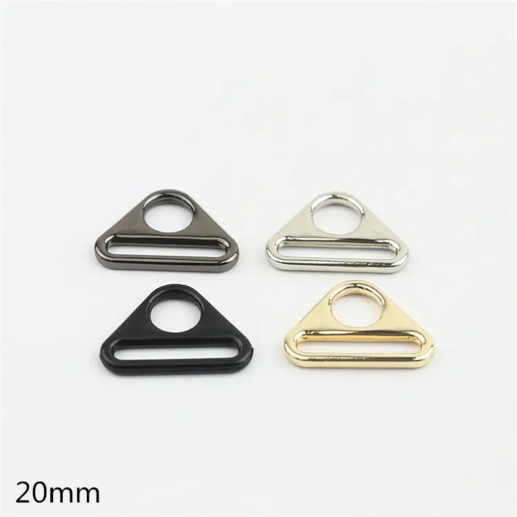 20mm Triangle Bag Buckle Ring Accessories Connector Strap Buckle Metal Adjustable Webbing Strap Connector for luggage Backpack