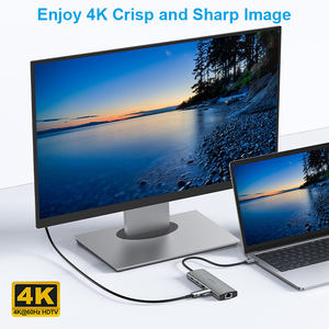 8-in-1 <strong>Usb</strong> <strong>Type</strong> <strong>C</strong> Hub <strong>Adapter</strong> Usb3.1 Sd Tf Docking Station Pd Switcher Hub Ethernet <strong>Adapter</strong> for Mobile Tablet Docking Station - Product Image 4