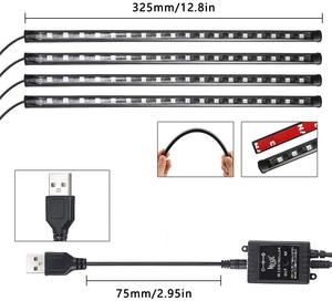 Araba LED şerit işık araba çok renkli araba iç aydınlatma altında aydınlatma kiti çok modlu değişim ve kablosuz uzaktan kumanda kontrol - Product Image 2