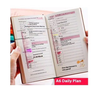 Self-Discipline Daily Plan Diary <strong>with</strong> 100 Sheets A6 Card-in Form Hand-held Account Book <strong>Notebook</strong> Hardcover Work <strong>Log</strong> <strong>Notebook</strong> - Product Image 2