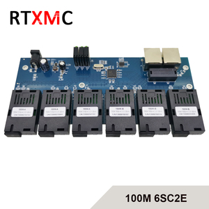 3A3B 6A 6B 6SC 2E hızlı Ethernet 10/100M anahtarı 6 Fiber Port SC 20KM 2 UTP RJ45 optik anahtarı PCBA kurulu güç kaynağı ile - Product Image 3