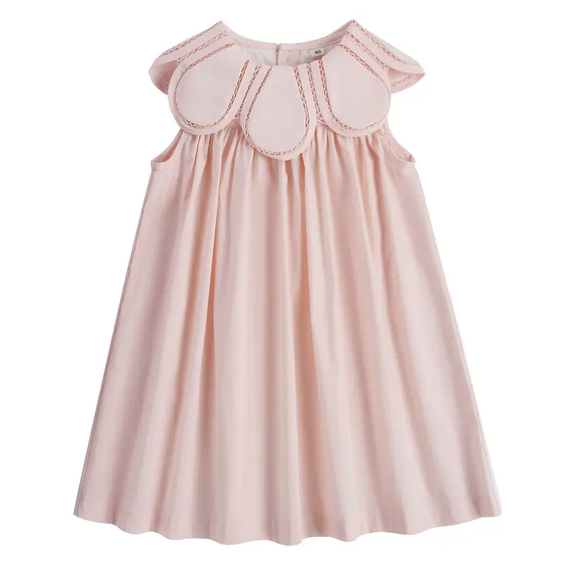 子供スモック服女の赤ちゃんスモックロンパース幼児ハンドスモッキングピンクドレス誕生日パーティーの衣装