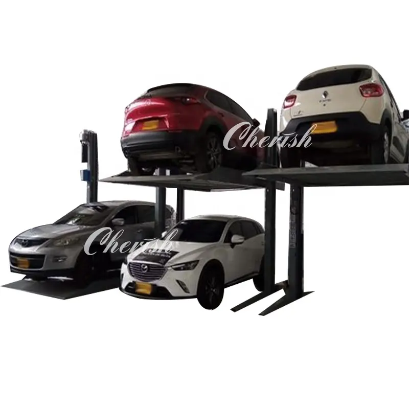 Double Deck Hydraulic Auto Parking Lift Two Post Car Garage Equipment