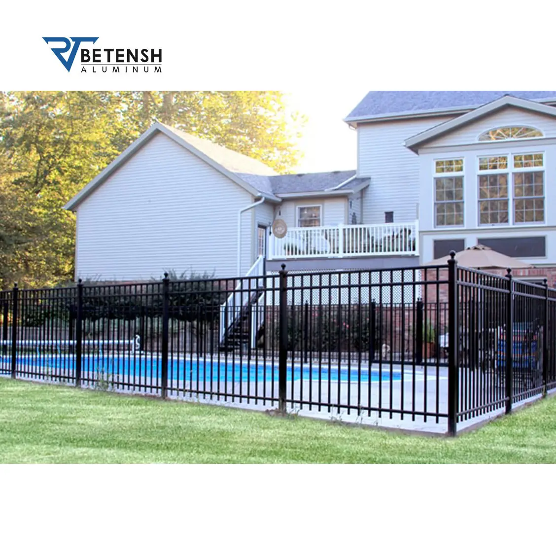 O fabricante fornece o estilo moderno jardim design moderno fácil montado de alumínio jardim cerca e portão