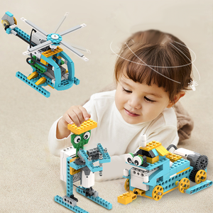 Venta caliente bloques de montaje programables eléctricos Diy Robot electrónico Compatible Stem App programación juguetes conjunto para niños