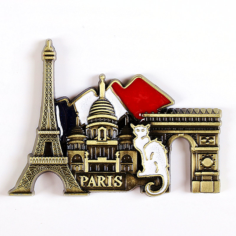 metal sticker-french tower iron cat
