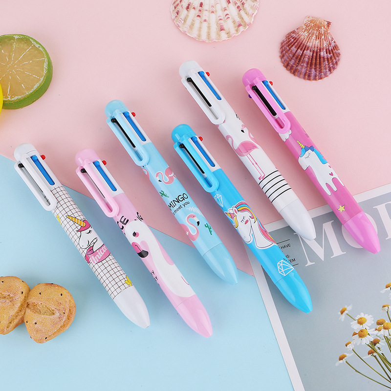 Dibujos animados de seis colores bolígrafo