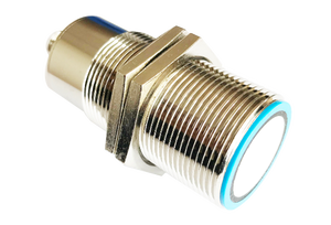 Sensor ultrasónico de detección frontal OEM M18 rango 300 MM corriente 4-20mA + Salida de interruptor NPN
