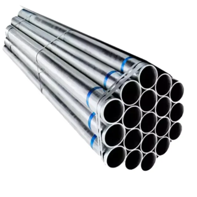 Tubos de hierro galvanizado por inmersión en caliente, sección hueca de gran diámetro, tubos de acero de carbono, ASTM A53