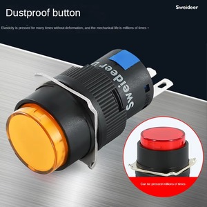 Pulsante momentaneo autobloccante in plastica da 16mm 3pin 6pin per iniziare le macchine Arcade di forma rettangolare/quadrata/rettangolare - Product Image 4