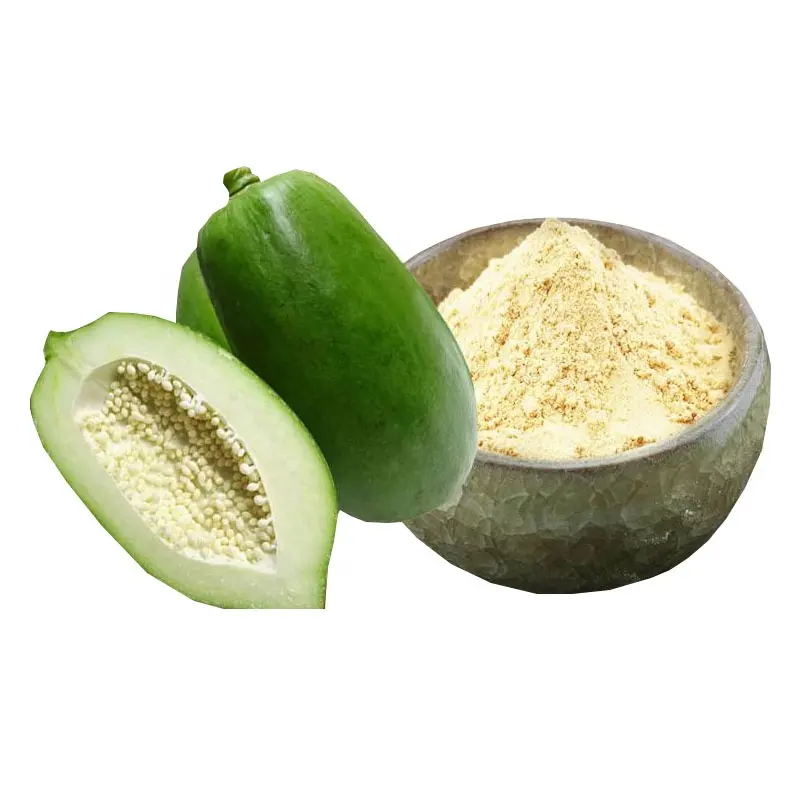 Papaya en polvo orgánico natural, enzima de papaya verde de alta calidad