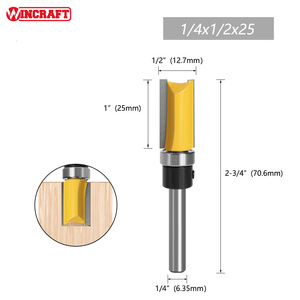 4pcs 1/4' Shank <strong>6mm</strong> Shank 2&quot; Flush Trim Router Bit Set with Bearing for Wood Template Pattern Bit Milling <strong>Cutter</strong> - Product Image 6