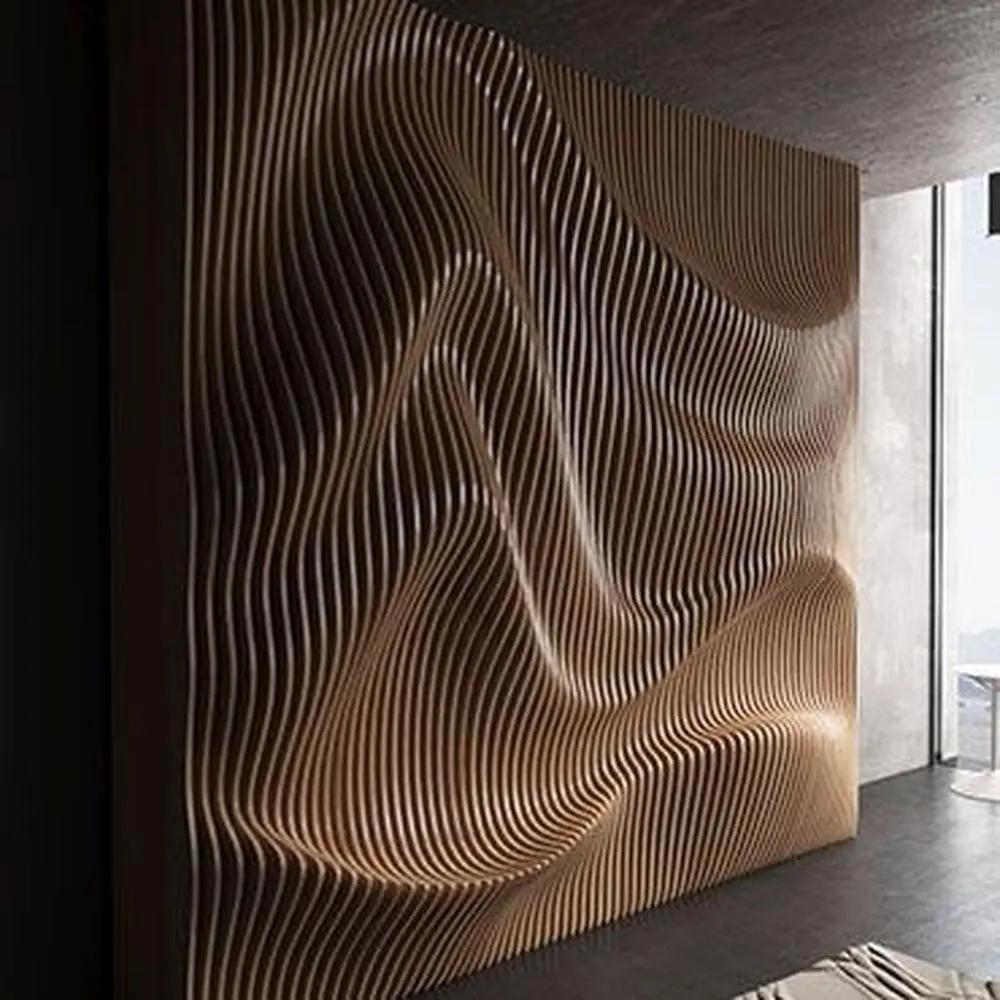 Panneaux muraux à vagues 3D pour la décoration murale de la maison