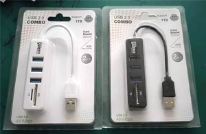 多USB 2.0集线器3 6端口扩展分离器多端口适配器USB2.0，带TF sd卡读卡器电脑附件 - Product Image 5