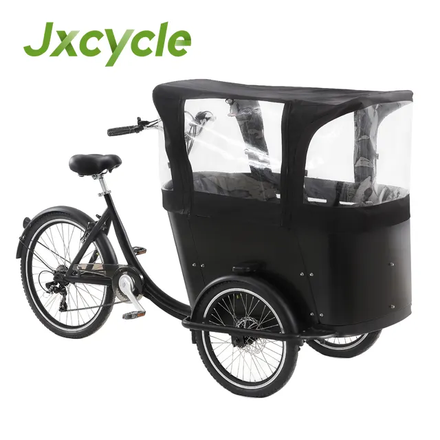 Bicicleta eléctrica de 3 ruedas con diseño de moda, triciclo de carga con aprobación CE para adultos