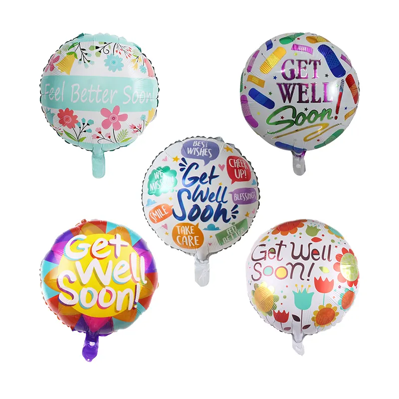 18 Inci Merasa Lebih Baik Balon Foil Bulat Globo untuk Hadiah Simpati Memikirkan Anda untuk Dekorasi Pesta Pria Wanita