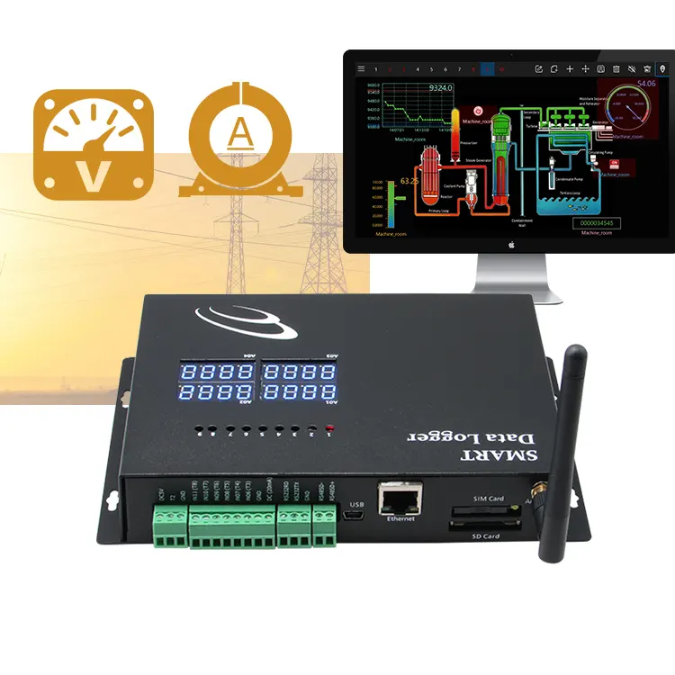 Ethernet Modbus sms alert alarm system/wireless gsm temperature data logger
