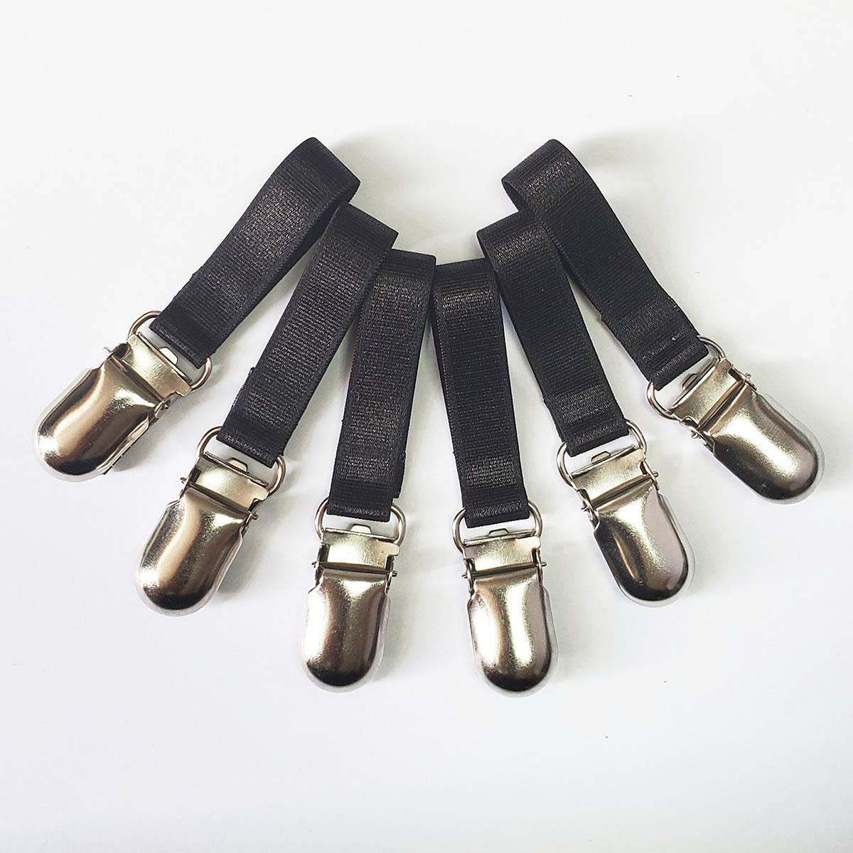 6 clip in metallo nero