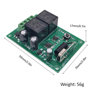 433Mhz DC 12V2CHユニバーサルワイヤレスリモートスイッチスイッチRFリレーレシーバースマートホームオートメーションモジュール - Product Image 2