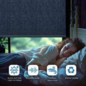 Customizable Cordless Manual Roller Blinds Modern Fabric Sunshade for <strong>Windows</strong> <strong>with</strong> <strong>Built</strong>-in Installation Spring Format - Product Image 4