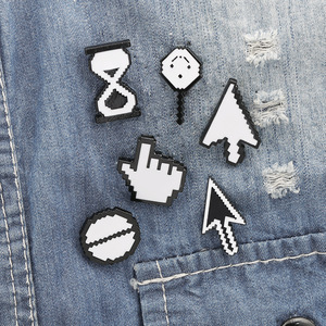 Computer Tool Emaille Pin Cursors Kreis Sanduhr Zeiger Hand Pfeil Pixel Broschen Symbolleiste Revers Abzeichen Programmierer Schmuck Geschenk - Product Image 2