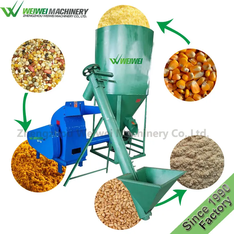Weiwei moedor de alimentação de processamento de alimentação agrícola e misturador de 500kg