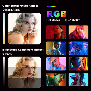 Pro LED 600 RGB 24W taşınabilir LED Video işığı 2700-6500K RGB modu App kontrolü U600 Youtube stüdyo Video işığı - Product Image 3