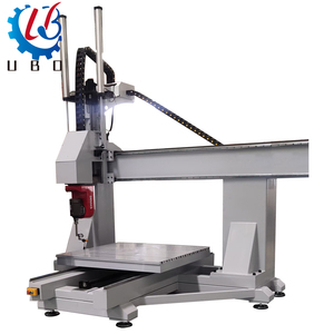 定制5轴数控路由器3D重型铸铁结构龙门双台机 - Product Image 4
