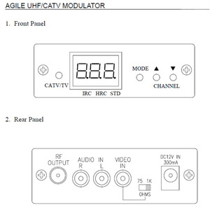 Venta caliente un canal ágil R.F. Moduladores UHF CATV Analógico 1CH Agile Micro AV RCA TO Rf Modulador - Product Image 4