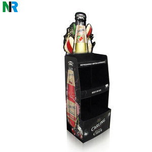 Estante de exhibición de mostrador de piso de cartón promocional Caja de exhibición de pegatinas Karton Soporte de exhibición de cartón de papel Mart con gancho