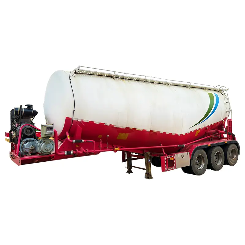 Zware 30/40/50 Ton Tanker 30/45/50 Cbm Bulk Cement Tank Aanhangwagen Cement Oplegger