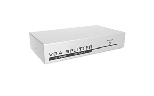 150MHz VGA <strong>Splitter</strong> <strong>1</strong> in 2 Out, MT-VIKI 1x2 <strong>1</strong> Computer 2 Monitor + Power Adapter VGA <strong>Splitter</strong> - Product Image 3