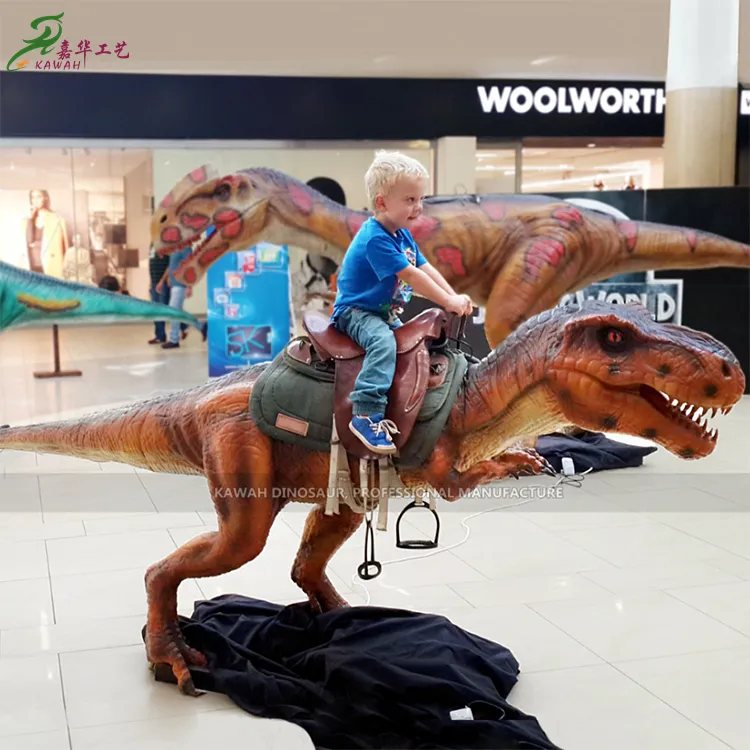 Montar en máquina de dinosaurios, dinosaurio, Animatronic, para niños